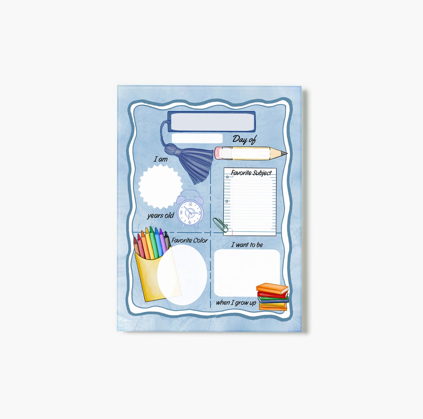 Writable Big Day Board: Sky Stream