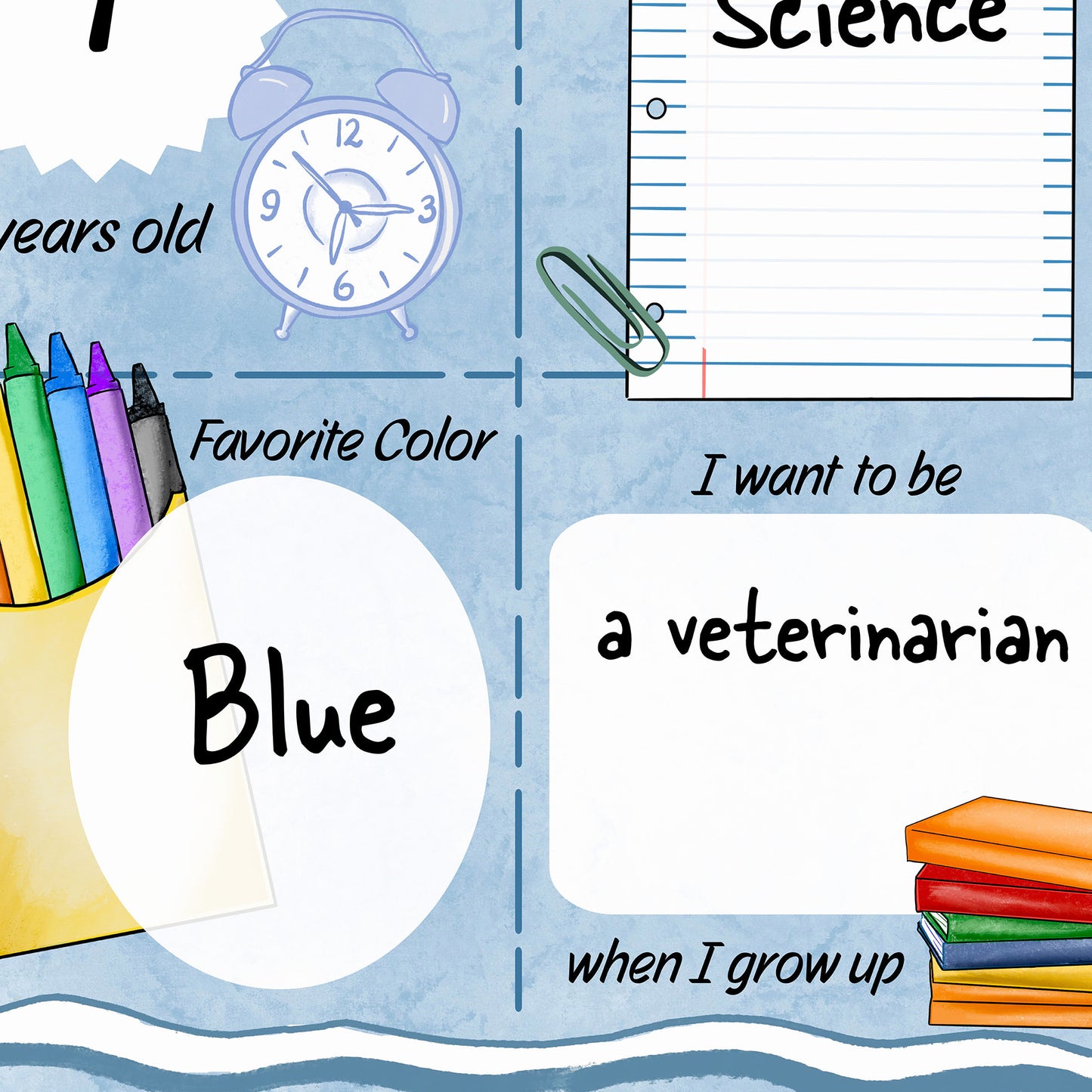 Writable Big Day Board: Sky Stream