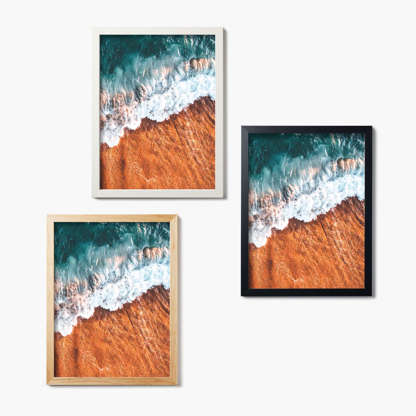 Teal Tides Triptych