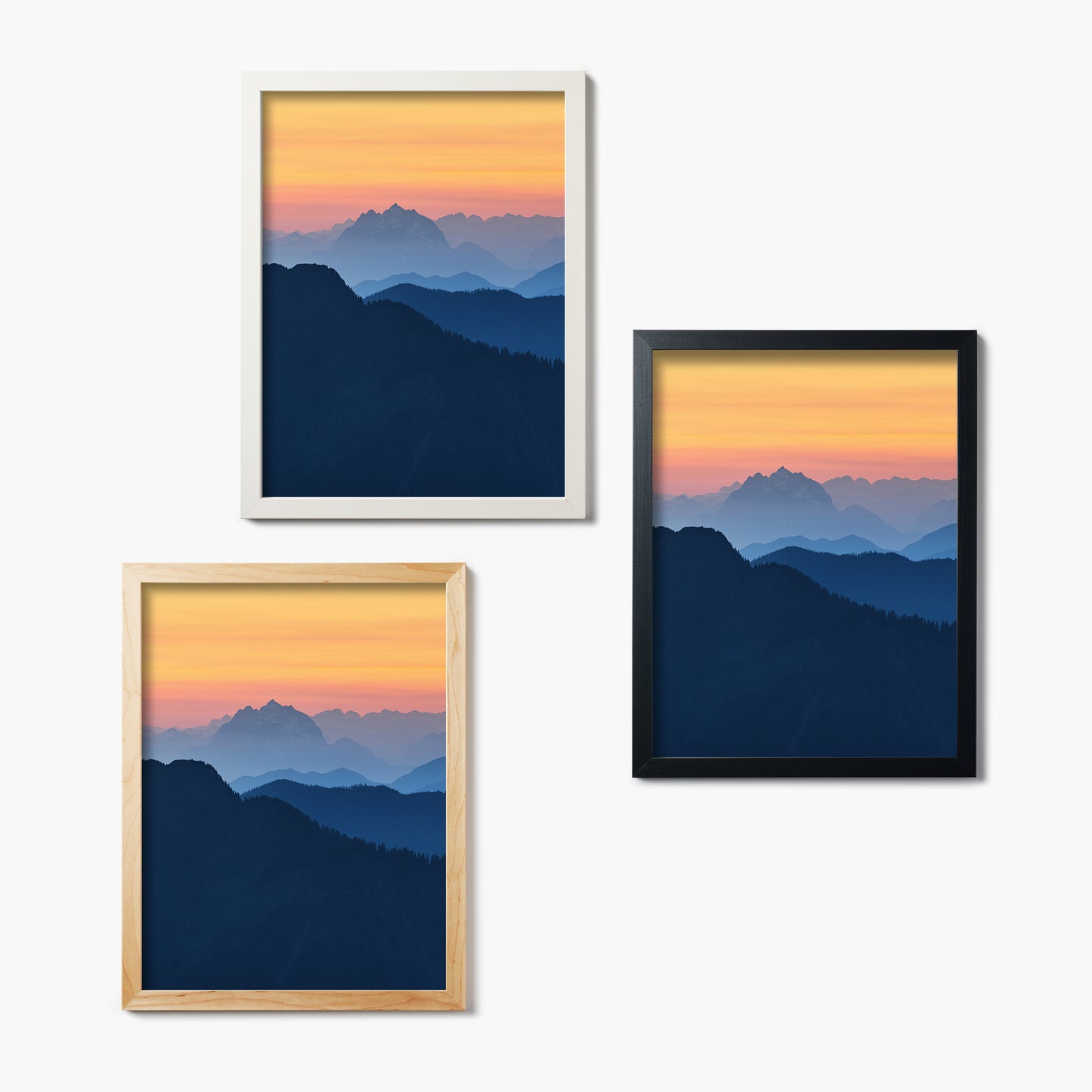 Twilight over North Cascades Diptych