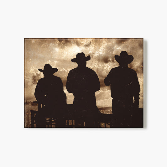 Three Cowboys Sepia