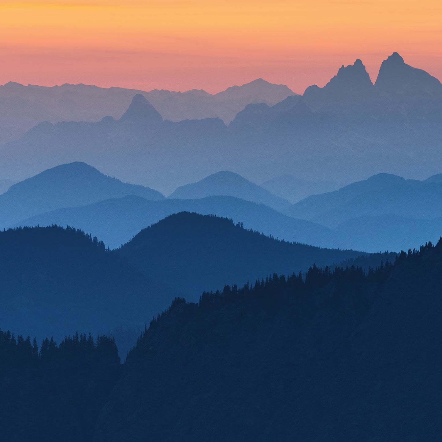 Twilight over North Cascades