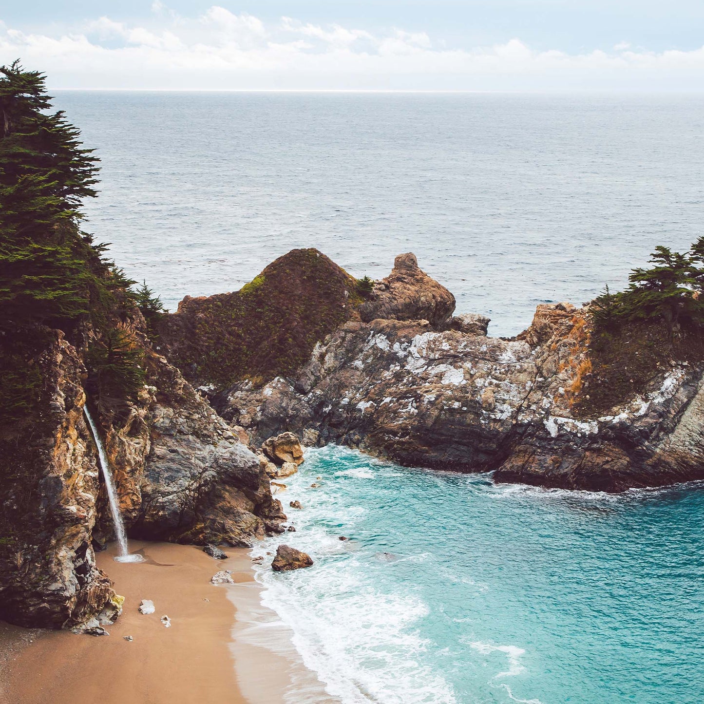 Waterfall On The Coast