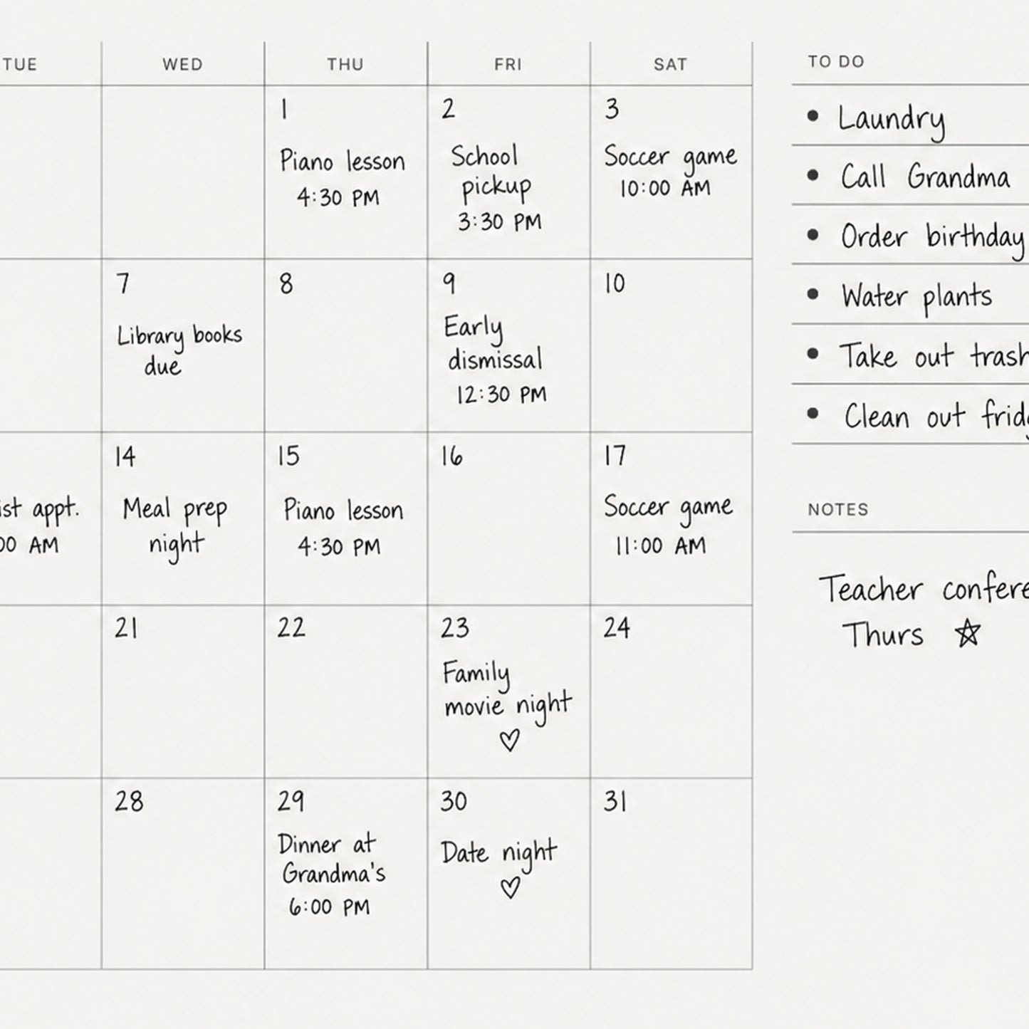 Writable Family Command Center: Ink