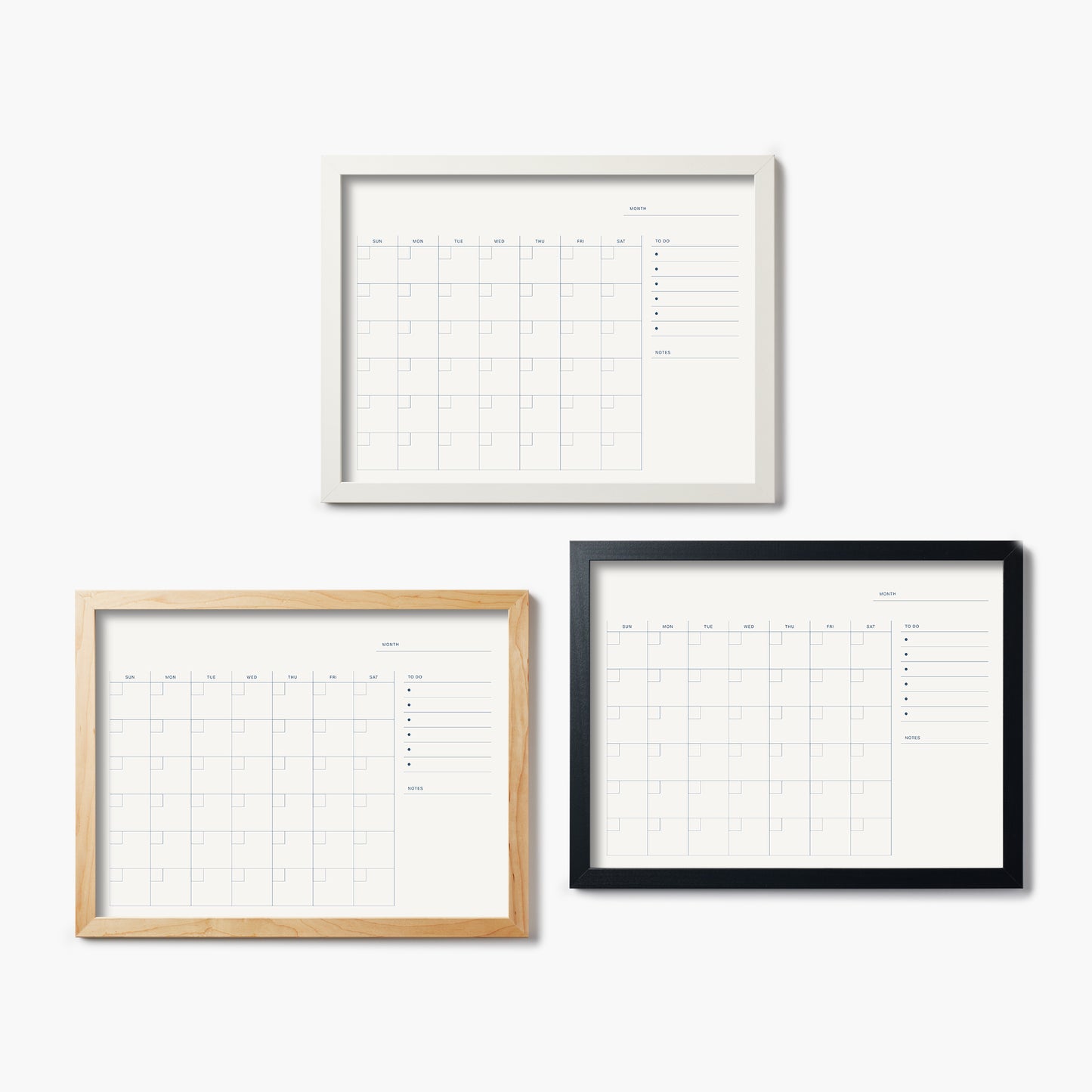Writable Monthly Calendar: Slate Blue