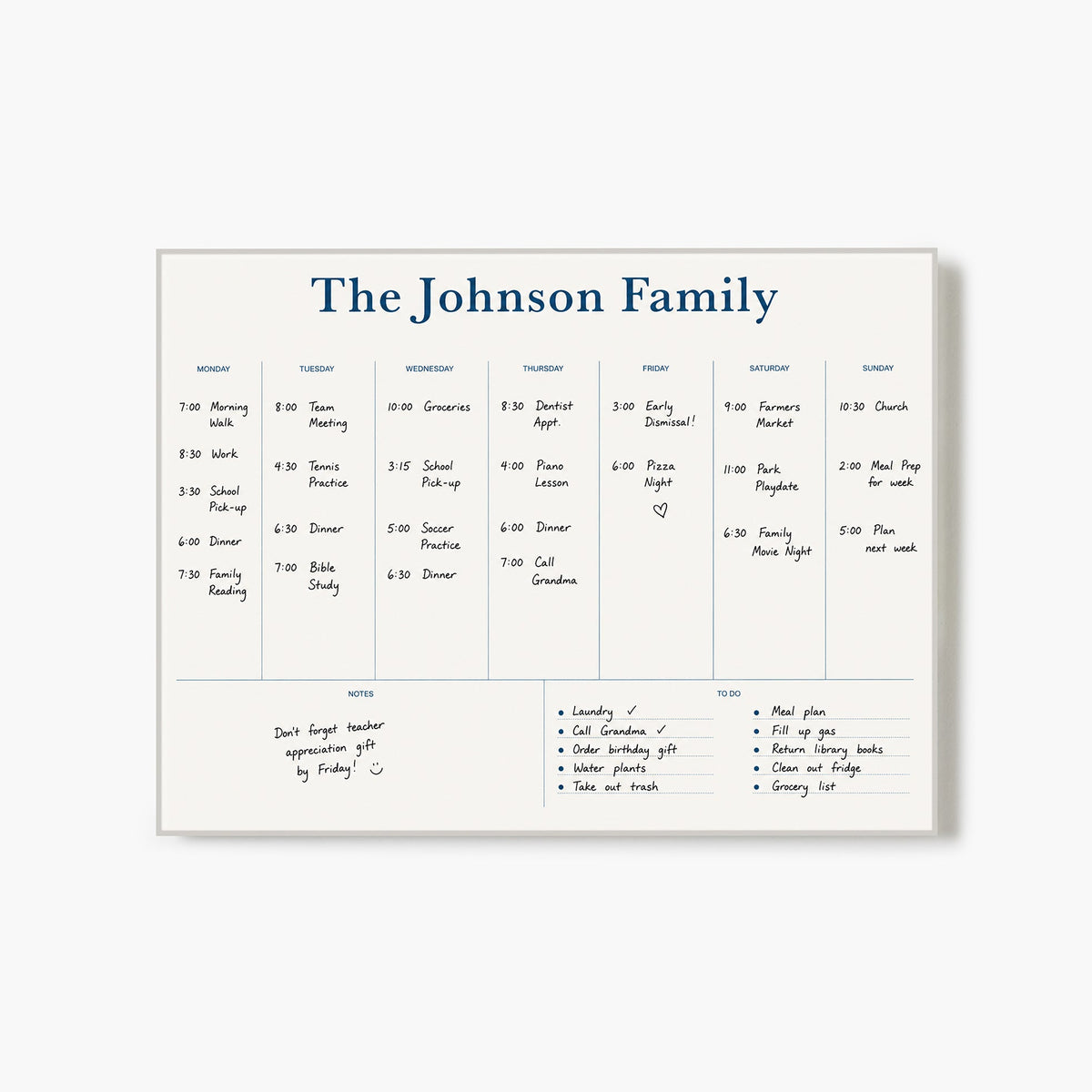 Writable Weekly Planner: Slate Blue