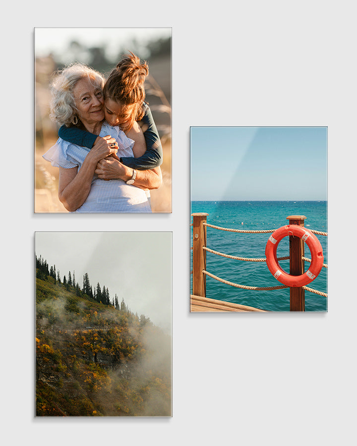3 Medium Glass Prints Bundle