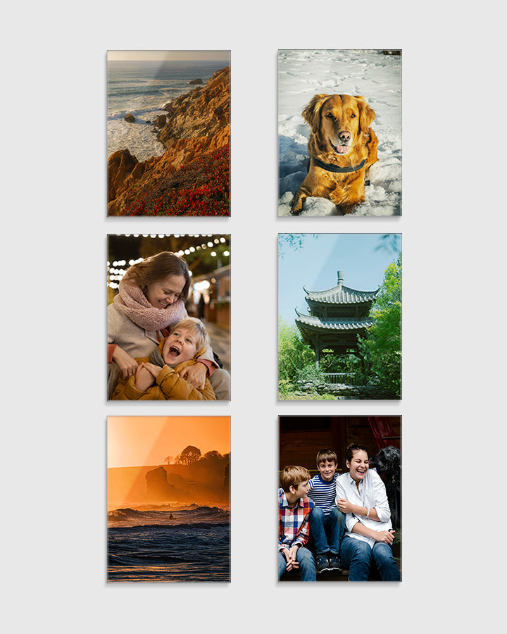 6 X-Small Glass Prints Bundle